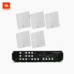 JBL 매장 카페 회의실 상업용 SLP-14T 벽걸이 라우드 스피커 5개+SR-450D 4채널 앰프 음향패키지