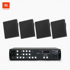 JBL 매장 카페 회의실 상업용 SLP-14T 벽걸이 라우드 스피커 4개+SR-350D 2채널 앰프 음향패키지