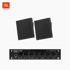 JBL 매장 카페 회의실 상업용 SLP-14T 벽걸이 라우드 스피커 2개+SR-100 2채널 앰프 음향패키지