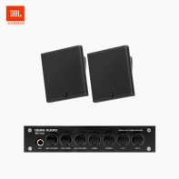 JBL 매장 카페 회의실 상업용 SLP-14T 벽걸이 라우드 스피커 2개+SR-100 2채널 앰프 음향패키지