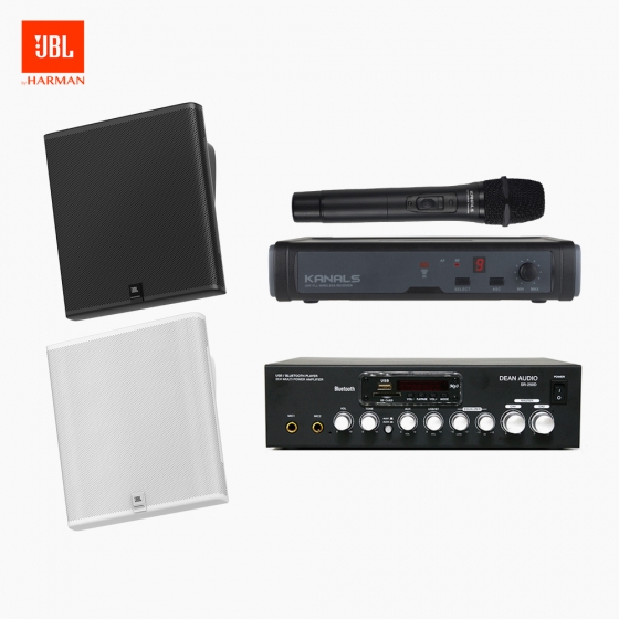 JBL 강의실 음향패키지 10~20평 스피커앰프 무선마이크세트 SLP-14/T 2개+SR-250D + BK-7001N