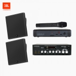 JBL 강의실 음향패키지 10~20평 스피커앰프 무선마이크세트 SLP-14/T 2개+SR-250D + BK-7001N