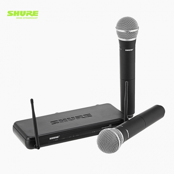 SHURE 슈어 SVX288/PG58 듀얼채널 무선 핸드마이크 송수신기 시스템