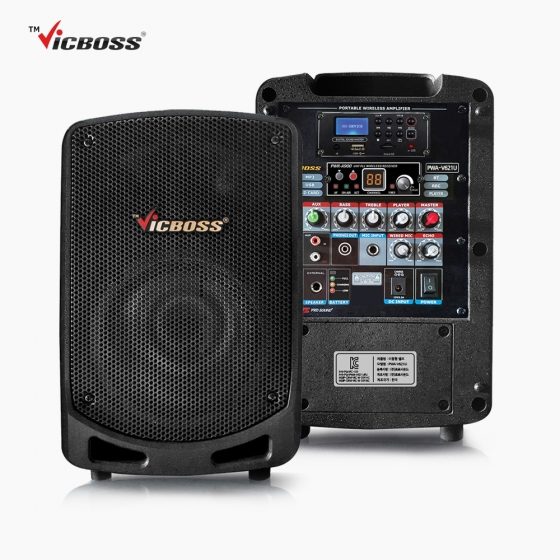 VICBOSS 빅보스 PWA-V621U 충전식 휴대용 포터블 6.5인치 블루투스 앰프스피커 150W