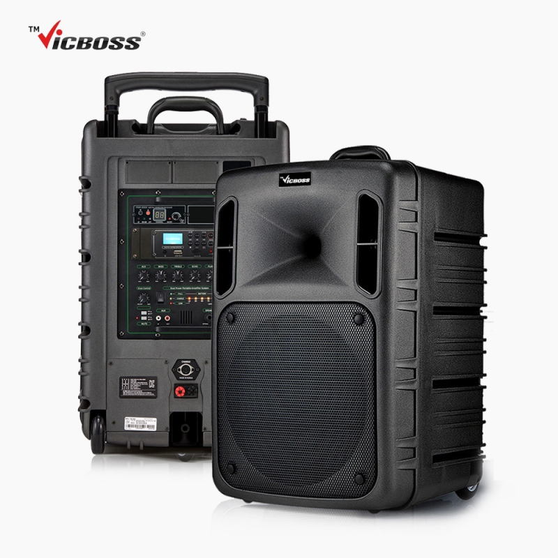 VICBOSS 빅보스 PWA-VN1201 충전식 휴대용 포터블 12인치 블루투스 앰프스피커 600W