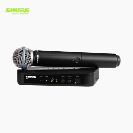 SHURE 슈어 BLX24/B58 단일채널 무선 핸드마이크 송수신기 시스템 BLX24K/B58