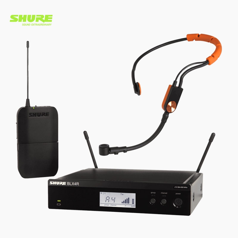 SHURE 슈어 BLX14R/SM31 단일채널 무선 피트니스 헤드셋마이크 송수신기 시스템 BLX14RK/SM31