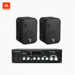 JBL 매장 카페 상업용 Control 1 pro 벽걸이 스피커 2개+SR-250D 2채널 앰프 음향패키지