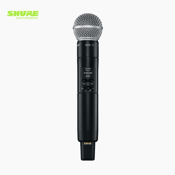 SHURE 슈어 SLXD2/SM58 디지털 무선 핸드마이크 핸드헬드 송신기