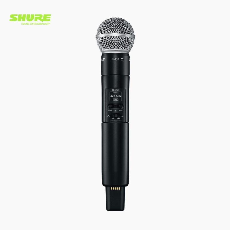 SHURE 슈어 SLXD2/SM58 디지털 무선 핸드마이크 핸드헬드 송신기