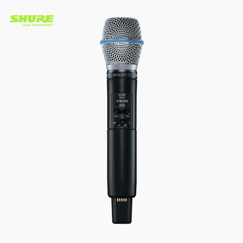 SHURE 슈어 SLXD2/B87C 디지털 무선 핸드마이크 핸드헬드 송신기