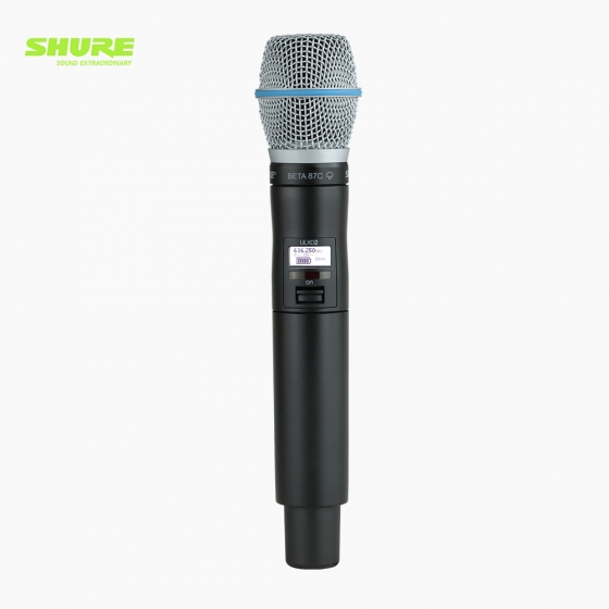 SHURE 슈어 ULXD2/B87C ULXD2/BETA87C  디지털 무선 핸드마이크 핸드헬드 송신기