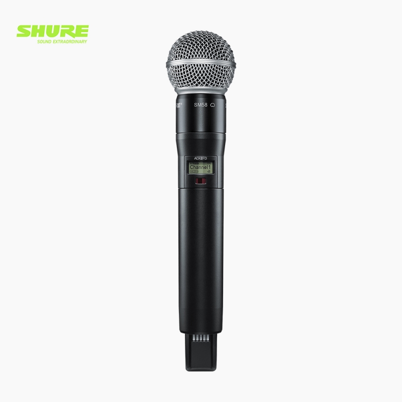 SHURE 슈어 ADX2FD/SM58  Axient Digital 주파수 다이버시티 무선 핸드마이크 핸드헬드 송신기