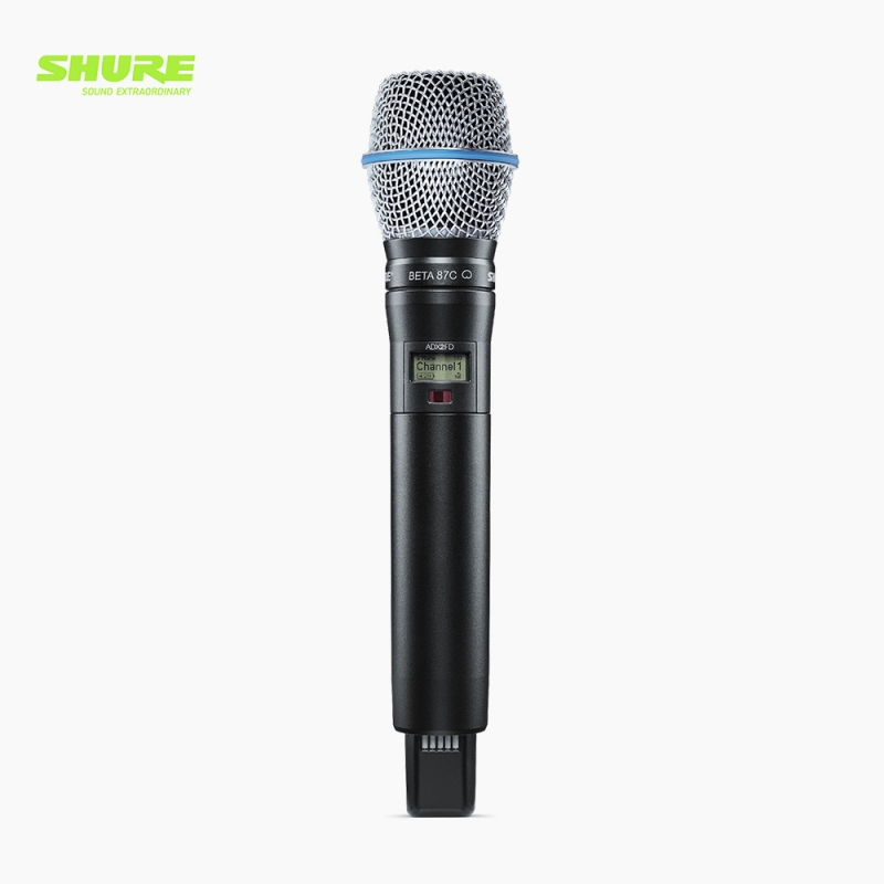 SHURE 슈어 ADX2FD/B87C ADX2FD/BETA87C  Axient Digital 주파수 다이버시티 무선 핸드마이크 핸드헬드 송신기