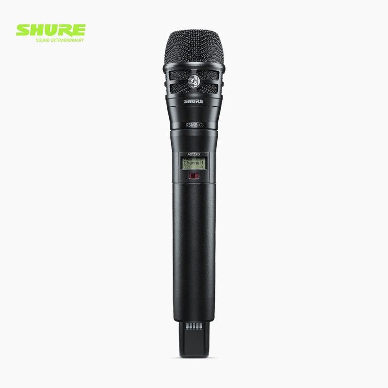 SHURE 슈어 ADX2FD/K8B ADX2FD/KSM8B  Axient Digital 주파수 다이버시티 무선 핸드마이크 핸드헬드 송신기