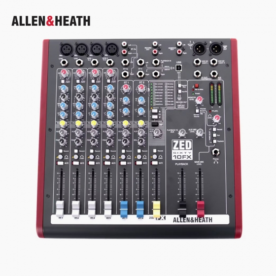 ALLEN&HEATH 알렌앤히스 ZED60-10FX 10채널 콘솔형 아날로그 믹서