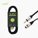 WAVE 웨이브 XRF3.5-3M (XLR 암+3.5 스테레오 수) 오디오 케이블 3m