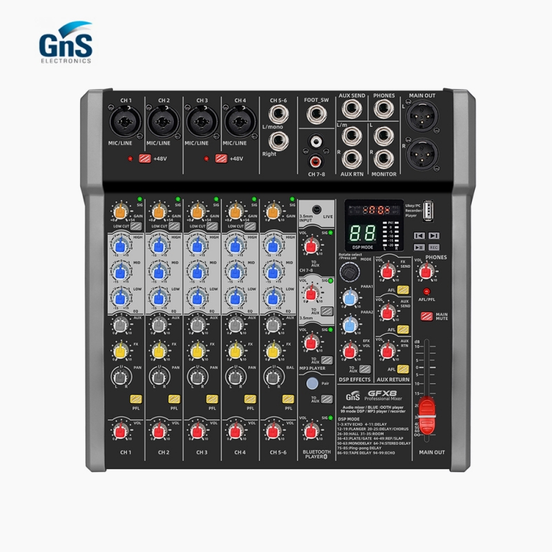 GNS 지엔에스 GFX8 8채널 오디오 아날로그 믹서