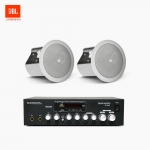 JBL 매장 카페 음향패키지 SR-250D 2채널 앰프 JBL CONTROL 14C/T 실링스피커 2EA