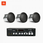 JBL 매장 카페 음향패키지 SR-250D 2채널 앰프 JBL CONTROL 14C/T 실링스피커 3EA