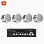 JBL 매장 카페 음향패키지 SR-250D 2채널 앰프 JBL CONTROL 14C/T 실링스피커 4EA