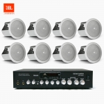 JBL 매장 카페 음향패키지 SR-430D 4채널 앰프 JBL CONTROL 14C/T 실링스피커 8EA