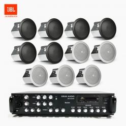 JBL 매장 카페 음향패키지 SR-650D 6채널 앰프 JBL CONTROL 14C/T 실링스피커 11EA