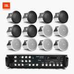 JBL 매장 카페 음향패키지 SR-650D 6채널 앰프 JBL CONTROL 14C/T 실링스피커 12EA