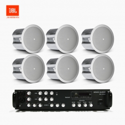 JBL 매장 카페 음향패키지 SR-450D 4채널 앰프 JBL CONTROL 16C/T 실링스피커 6개