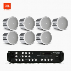 JBL 매장 카페 음향패키지 SR-450D 4채널 앰프 JBL CONTROL 16C/T 실링스피커 7개