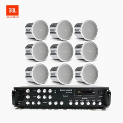 JBL 매장 카페 음향패키지 SR-650D 6채널 앰프 JBL CONTROL 16C/T 실링스피커 9개