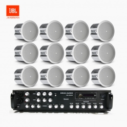 JBL 매장 카페 음향패키지 SR-650D 6채널 앰프 JBL CONTROL 16C/T 실링스피커 12개
