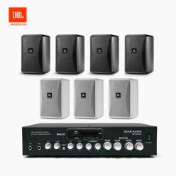 JBL 매장용스피커 카페스피커 업소용 벽걸이 스피커 7개 CONTROL 23-1+ SR430D 앰프