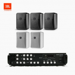 JBL 매장용스피커 카페스피커 업소용 벽걸이 스피커 5개 CONTROL 25-1+ SR450D 앰프