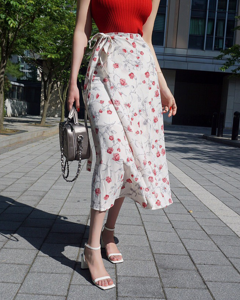 [big sale!/당일출고] rose skirt