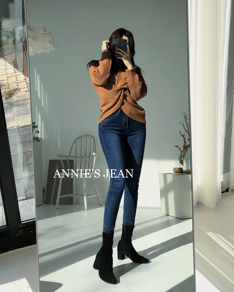 [ANNIE'S JEAN/허리밴딩 버전출시/당일출고]  Deep blue jean