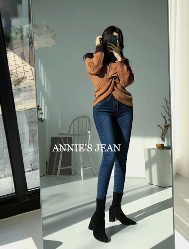 [ANNIE'S JEAN/허리밴딩 버전출시/당일출고]  Deep blue jean