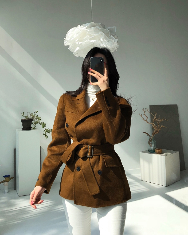 [big sale!/당일출고] HAND MADE MINI COAT (brown)