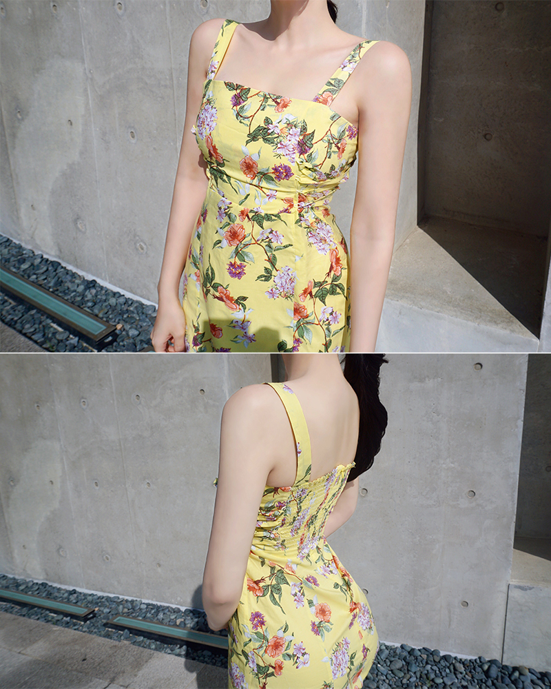 [last sale!/핑크 고객센터문의] floral onepiece (2color!)