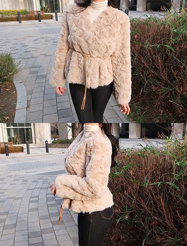 [reorder!/당일출고] u fur jacket (beige)