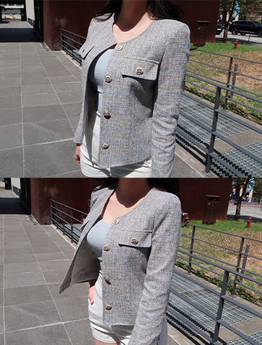 [big sale!/요청 재입고/라스트세일/당일출고] linen tweed jacket (2color/2size!)