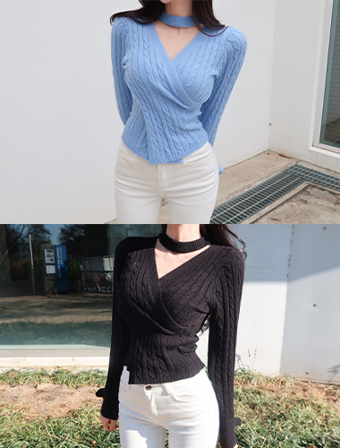 [insta pre-order/핑크 당일출고] v knit (4color!)