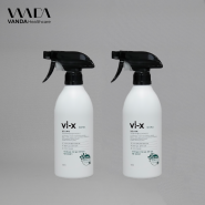 바이엑스 VI-X 500ml 2개 스프레이형 뿌리는 소독수 방역 살균 소독제 미산성차아염소산수