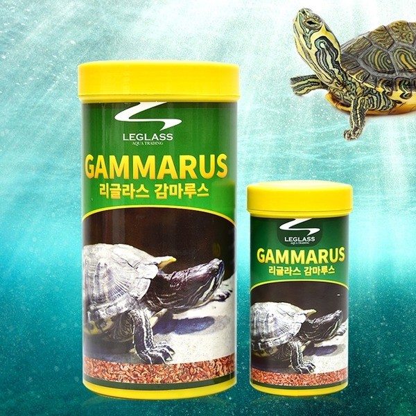리글라스 감마루스 거북이 사료 250ml 자연건새우