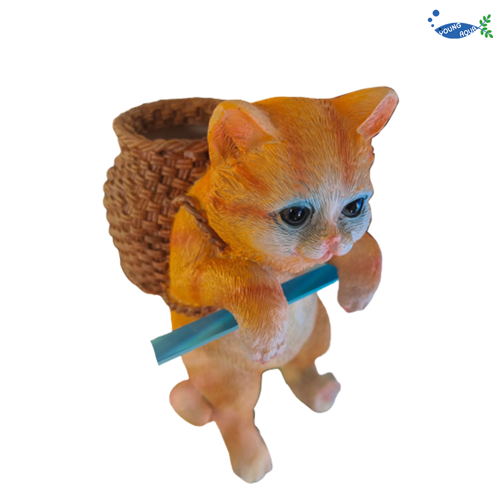 영아쿠아 바구니 고양이 트레이 수조 장식 진한 줄무늬 치즈 영아쿠아 바구니 고양이 트레이 수조 장식 진한 줄무늬 치즈