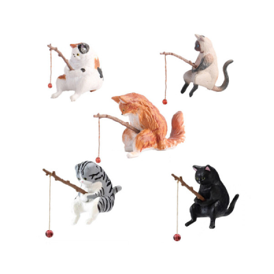 영아쿠아 낚시하는 고양이 5종 세트 2024 ver 수족관 장식품