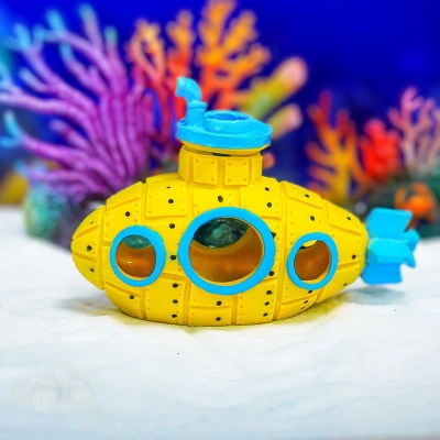 영아쿠아 떠다니는 미니 잠수함 옐로우 장식품