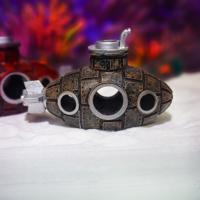 영아쿠아 떠다니는 미니 잠수함 브라운 장식품