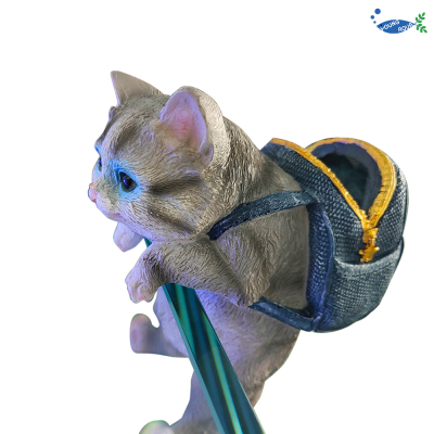 영아쿠아 고양이 트레이 수조 장식 회색 줄무늬 영아쿠아 고양이 트레이 수조 장식 회색 줄무늬