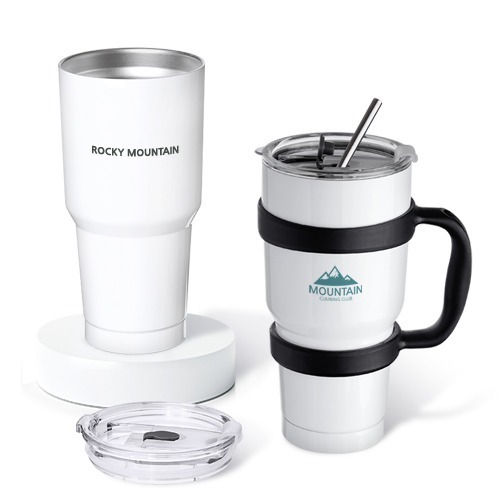 록키마운틴 화이트 스텐 이중 텀블러 900ml